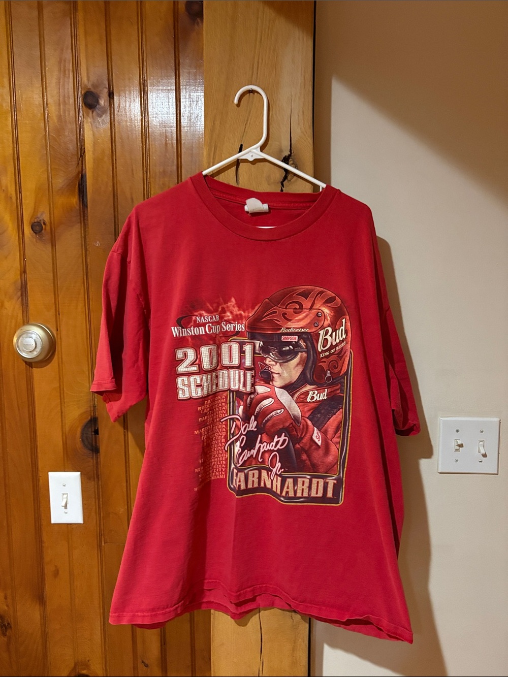 Chase Authentics Red Dale Earnhardt Jr. 2001 Racing Graphic Tee